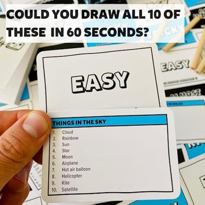 Six Second Scribbles 2: The frantically fast and fantastically fun drawing game with 100+ all new cards | A family friendly party game for children, teens and adults