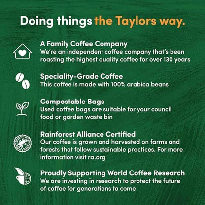 Taylors of Harrogate, Roast 5, Flying Start Coffee Bags, 3 Boxes of 10 (Total 30 Bags)