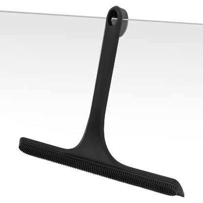 Shower Squeegee For Glass Doors With Built-In Hook All-In-One Silicone Squeegee Rubber Screen Wiper For Window Bathroom Cleaner Scraper Showers