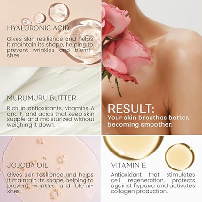 Senso Naturale Solid Body Oil Hyaluronic Acid Moisturising Cream, Improves Elasticity and Stimulates Skin Collagen with Vitamin E, 100% Natural and Vegan