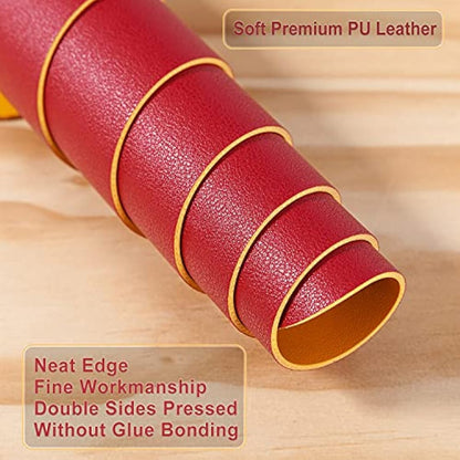 Desk Pad Large, Desk Mat, Extended Mouse Mat, Mouse Pad XL, Desk Blotter, DOBAOJIA Laptop Pad Writing Pad for Office/Home, Dual-Side Use PU Leather Waterproof 31.5" X 15.7" (Red/Yellow)