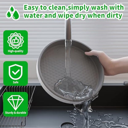 4 Pack 10 Inch Non-Skid Lazy Susan Turntable Organizers - Rotating Tray for Pantry Organization and Storage, Kitchen, Cabinet, Fridge, Bathroom Vanity, Countertop, Under Sink Organizing, Spice Rack