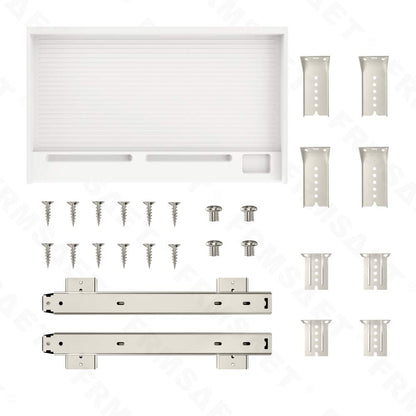 FRMSAET Under Desk Keyboard Drawer Multipurpose Tray Pencil Drawer - Grey