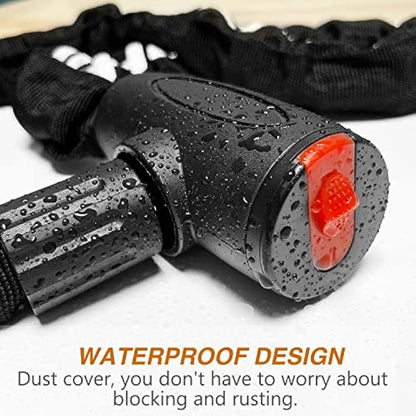 Bike Lock, Bicycle Lock Thick Heavy Duty Anti-Theft Bike Chain Lock High Security Cycling Lock with 2 Keys Suitable for Scooters, Mountain Bikes, Motorbikes, Door, Gate, Fence
