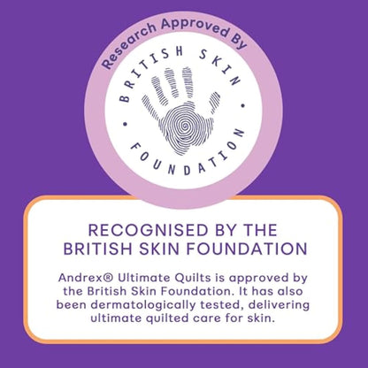 Andrex Ultimate Quilts Toilet Tissue 36 Rolls, Air Pocket Technology for Soft, Thick Sheets - Bulk Pack of 36 Quilted Toilet Rolls, FSC Certified