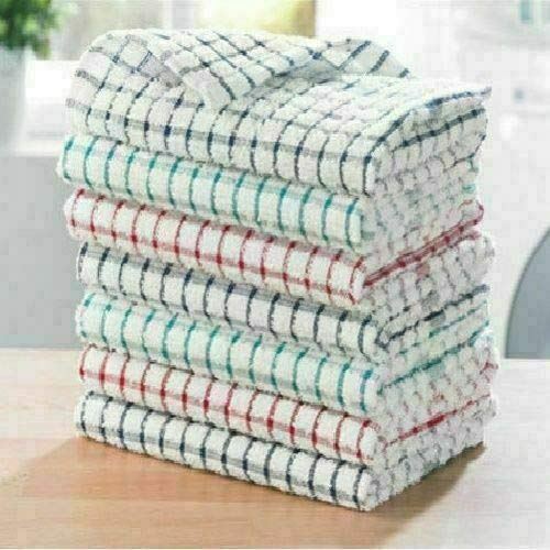 Hotel Quality KITCHEN TERRY TEA TOWEL 100% COTTON SOFT TOUCH in Pack of 6