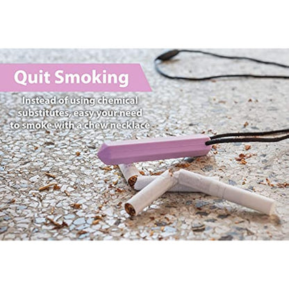 Tilcare Chew Chew Sensory Necklace – Best for Kids or Adults That Like Biting or Have Autism – Perfectly Textured Silicone Chewy Toys - Chewing Pendant for Boys & Girls - Chew Necklaces