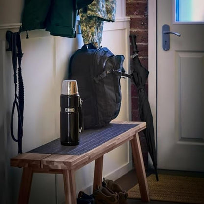 Thermos - Stainless King Midnight Blue Travel Flask (1.2L) Premium Leak Proof Insulated Tea & Coffee Flask, Hot & Cold Drinks, Built-in Cup, Twist-Pour Stopper, BPA-Free, Durable Steel Dishwasher Safe