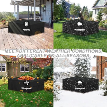 SIMPHAUS Large Garden Table Cover 220x130x85cm Outdoor Furniture Covers Waterproof Rattan Garden Furniture Covers for Outside Garden Furniture,Garden Sofa Cover with Straps,Anti-UV 420D Oxford Fabric