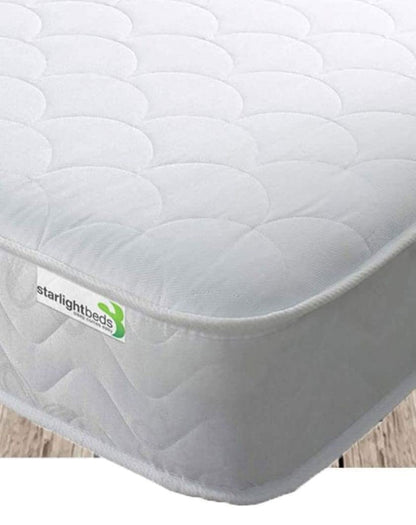 Starlight Beds Small Double Mattress. Shell Design Small Double Memory Foam Mattress with Springs. Soft, 18cm Deep, White. (4ft x 6ft3, 120cm x 190cm)