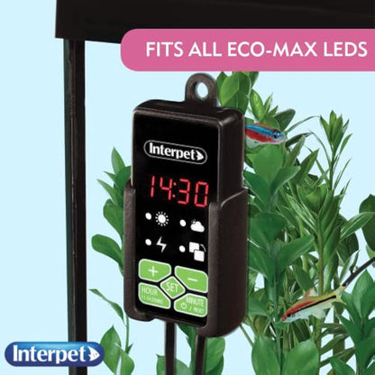 Interpet Digital Controller for Eco-Max LED Lighting, 24hr Digital Clock Display, Brightness Control, Sunrise, Sunset, Cloud Features, Fits of Eco-Max LED Light, Black