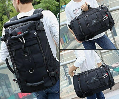 Kiepoar Hiking Backpack 40L Travel Backpack Waterproof for Outdoor Sports Travel 3 in 1 Backpack Shoulder Bag Crossbody and Handbag Large Sports Bag Anti-theft with Shoe Compartment