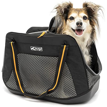 Kurgo Explorer Carrier, Carrier Bag for Small Dogs and Cats, Waterproof Bottom, Lightweight, Large-Black