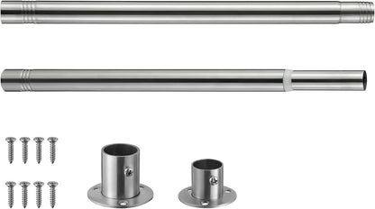 Extendable Clothes Rail, 38-99 cm Stainless Steel Clothes Rail Adjustable Wardrobe Clothes Rail for Bedroom