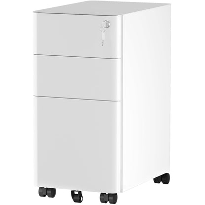 YITAHOME 3-Drawer Metal Filing Cabinet Office Drawers with Keys, Compact Slim Portable File Cabinet