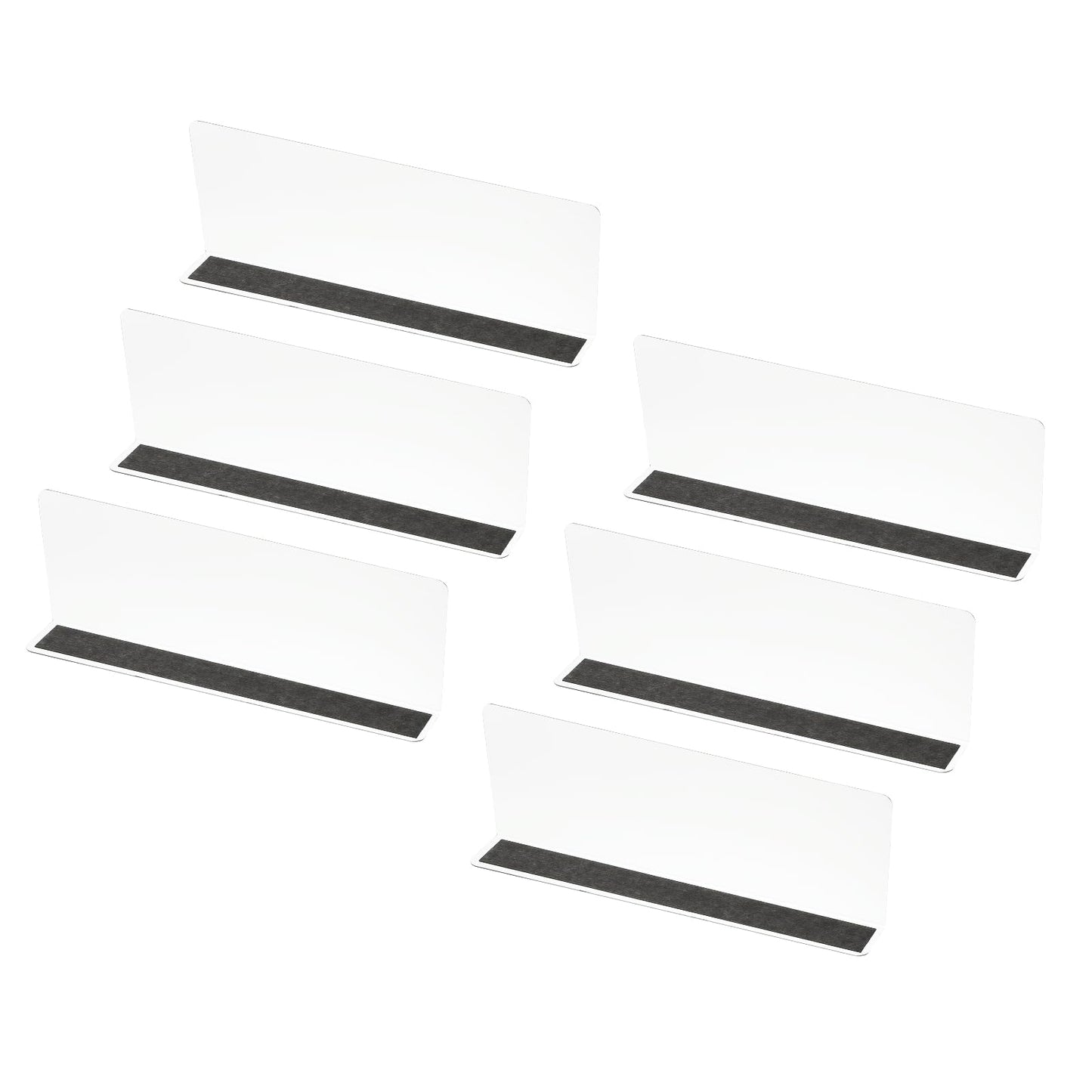 PATIKIL 6 Pack Shelf Dividers for Closet Organization, 280 x 40 x 100mm Acrylic Magnetic Closets Separator Kitchen Cabinet Shelves Under Bed Blocker