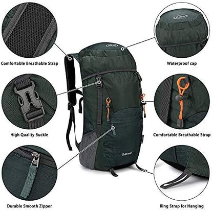 G4Free 40L Rucksack Foldable Hiking Backpack Ultra Lightweight Camping Daypack