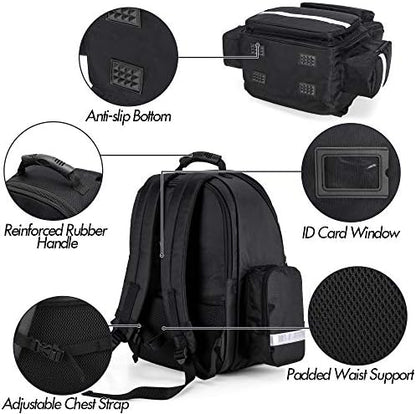 Trunab First Responder Bag Trauma Backpack Empty, Medical Emergency Kits Storage Jump Bag Pack for EMT, EMS, Police, Firefighters, Safety Officers - Patented Design