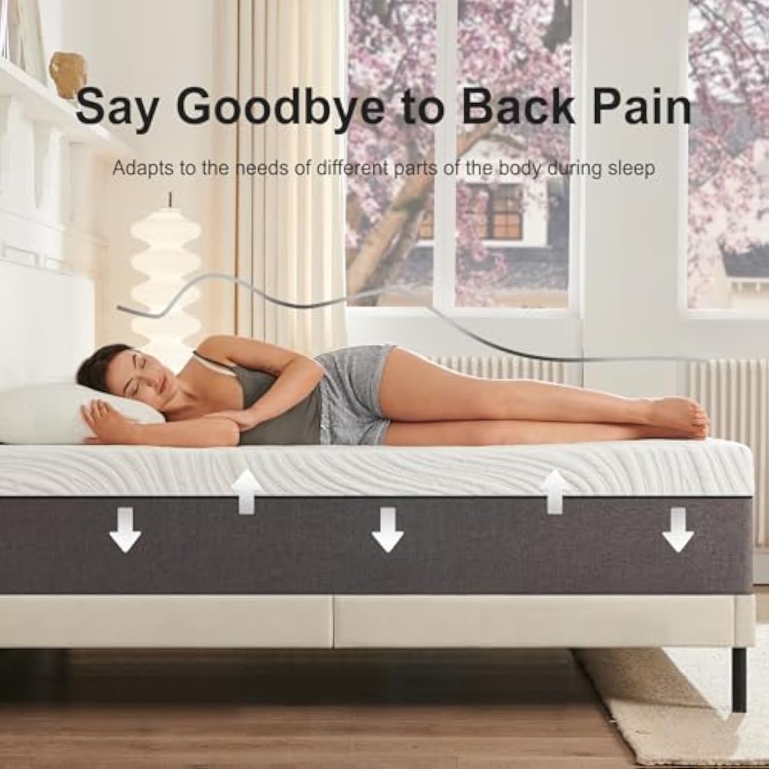 Twirest Mattresses, 20cm Double Mattresses with Memory Foam and Anti-mite, Breathable, Removable Carved Cover, Mattress in a Box, Edges Support for Sleep Supportive(135x190x20cm)