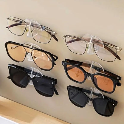 ARFUKA Acrylic Wall Sunglasses Organizer Glasses Holder for Multiple Eyeglasses, Sunglasses - Office & Home Decor Display Rack Pack of 12