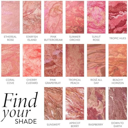 LAURA GELLER NEW YORK Baked Blush-n-Brighten Marbleized Blush- Tropic Hues Creamy Lightweight Satin Finish