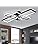 EIDISUNY LED Ceiling Light Dimmable Rectangle 94W Black Ceiling Light with Remote Control for LivingRoom Bedroom LED Modern Ceiling Lighting Kitchen Diningroom Office Hallway Country House - 94W Black