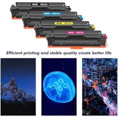 207A 207X M283fdw Toner Cartridge With Chip Multipack for HP Color LaserJet Pro MFP M283fdw M255dw M283fdn M282nw M255nw W2210A W2211A W2212A W2213A Ink - Black Cyan Yellow Magenta
