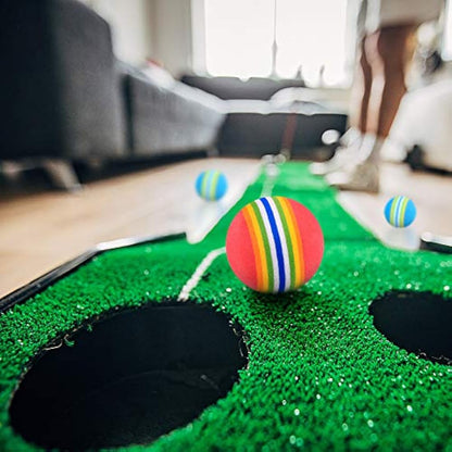Xiaomoyu 26 Pcs Sponge Practice Golf Balls Training Balls, Rainbow Soft Foam Garden Golf Ball for Indoor, Outdoor Practice - Red/Blue
