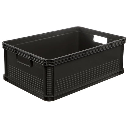 keeeper Strong Transport Box, Acid-Resistant and Food Safe, 60 x 40 x 22 cm, 45 Litre, Robert, Graphite Grey