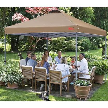 MASTERCANOPY Durable Ez Pop-up Gazebo Tent with Roller Bag (3x3M,Khaki)