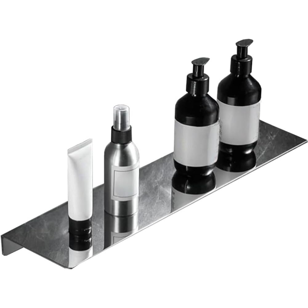 Biutimarden 30CM Self Adhesive Shower Shelf, Wall Mounted SUS304 Stainless Steel Shower Caddy Storage Baskets,No Drilling Rustproof Bathroom