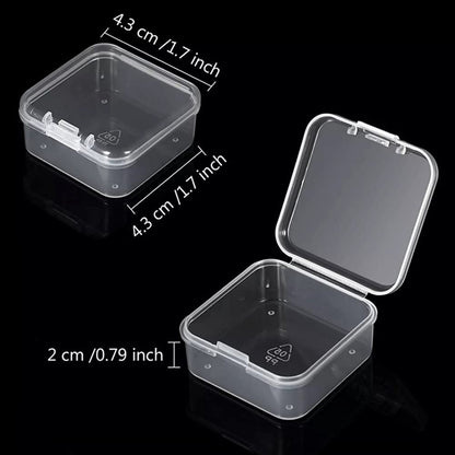 WYAN 15 Pack Square Clear Plastic Storage Containers Box with lids