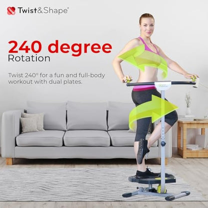 Twist and Shape Exercise Equipment for Home Use - Foldable Abs Trainer and Strength Training Gym Equipment for Men and Women - Perfect for Core, Legs, and Home Workout