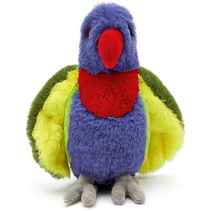 Zappi Co Ultra Soft Rainbow Lorikeet Plush Toy (21 cm Length) - 100% Recycled, Eco-Friendly, Newborn Gift, Realistic Lifelike