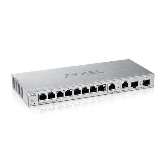 Zyxel Multi-Gig 12-Port Web Managed Switch met 2-Port 2.5G/2-Port 10G SFP+ Desktop/Wallmount [XGS1210-12]