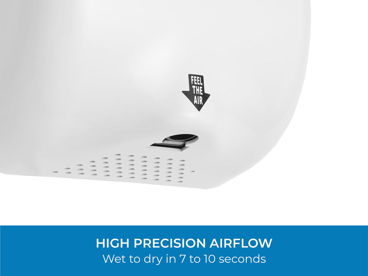 Bremmer Generic Turbo Hand Dryer | High Velocity Low Energy Eco Friendly Electric Dryer | Electric Hand Dryers for Toilets Commercial | Hand Dryer for
