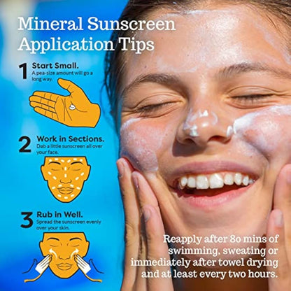 SPF 45 Every Day Shimmer Mineral Sunscreen | 75 ml Biodegradable, Paraben Free & Reef Safe Sunscreen | Non-Greasy, Lightweight & Shimmer Mineral Protection Against UVA & UVB for Face & Body