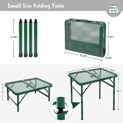 E EASTSTORM Camping BBQ Table Outdoor Folding Picnic Table 23.6”x 15.7”- Portable, Compact & Foldable for Easy Storage - Great for Picnic, Garden, Patio, Dining, Party, Market