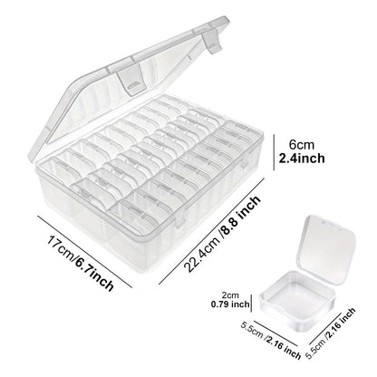 Pixaro Small Plastic Craft Storage Boxes, 30Pcs Bead Organiser Storage Box, Diamond Art Organiser Box, Clay Beads Craft Storages Boxes for Beads