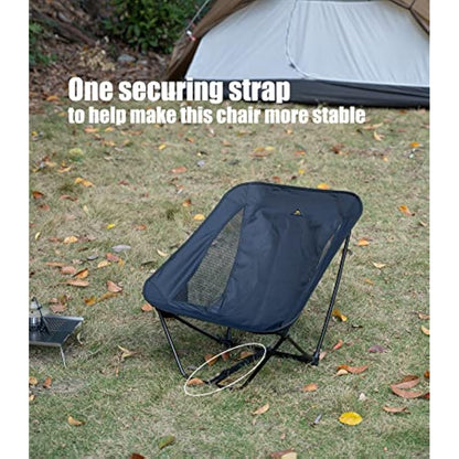 iClimb Low Ultralight Compact Camping Folding Chair with Side Pocket and Carry Bag (Green)
