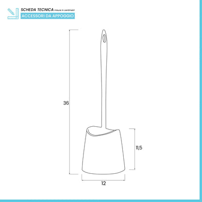 TATAY Toilet Brush Durable Materials Multiple Bathroom Brush Colors