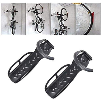 BERHICHAD Bicycle Holders Home Storage Rack Wall Mounted Hanger Hook 2 PCS (Black)