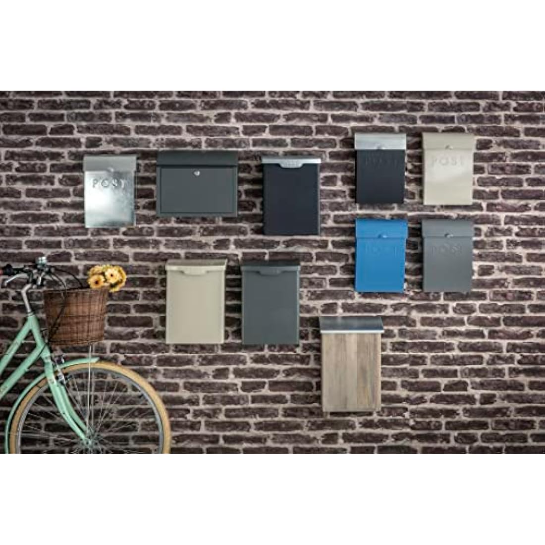 Original Post Box by Garden Trading | Lockable Wall Mounted Letter Box (Fixings Supplied) | Weatherproof Design Postbox | Crafted in Powder Coated Steel | H37 X W25 X D9cm