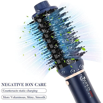 4 in 1 Hair Dryer Brush Set, Multi Air Styler with 4 Attachments as Hairdryer, Hot Air Brush, Hair Diffuser, Hot Brush for Hair Styling, Ionic Care Frizz-Free, Blue