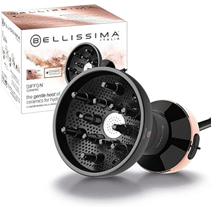 Bellissima Diffon - Diffuser Hairdryer for Curly Hair, Ceramic, Argon Oil Technology, No Accessories Needed, Gentle Heat Technology for Frizz-Free Curls, 700 Watts