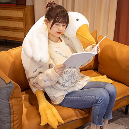 50-160CM Huge Goose Plush Toys Big Duck Doll Soft Stuffed Animal Sleeping Pillow Cushion for Kids and Girls