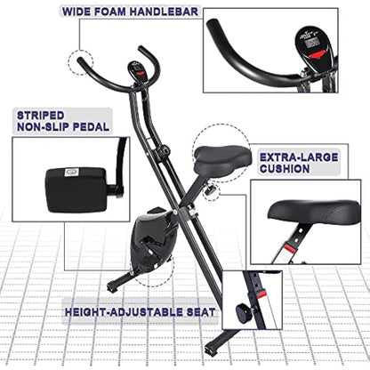 Mini Exercise Bike Pedal Exerciser Resistance Cycle Indoor Gym Office Fit
