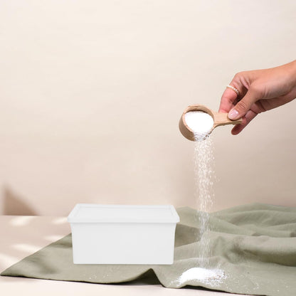 SHERCHPRY Laundry Powder Container with Lid Laundry Sheet Box for Washing Powder Scent Beads and Dryer Sheets Space Saving Storage Box for Room and
