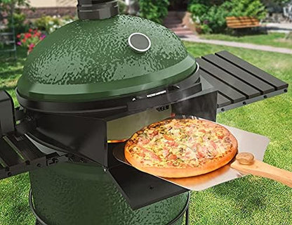 Onlyfire BRK-6064 BBQ Rotisserie Kit with Pizza Ring Compatible for Large Big Green Egg Ceramic Grill