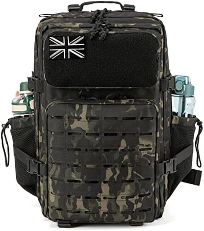 QT&QY Military Tactical Backpacks for Men Army Molle Daypack 25L/35L/45L Lage 3 Day Bug Out Bag Camping Hiking Rucksack with Bottle Holder
